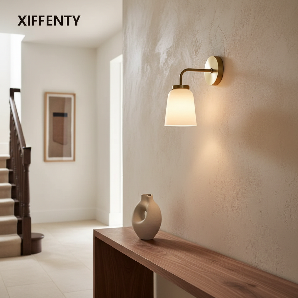 Brass Glass Wall Sconce