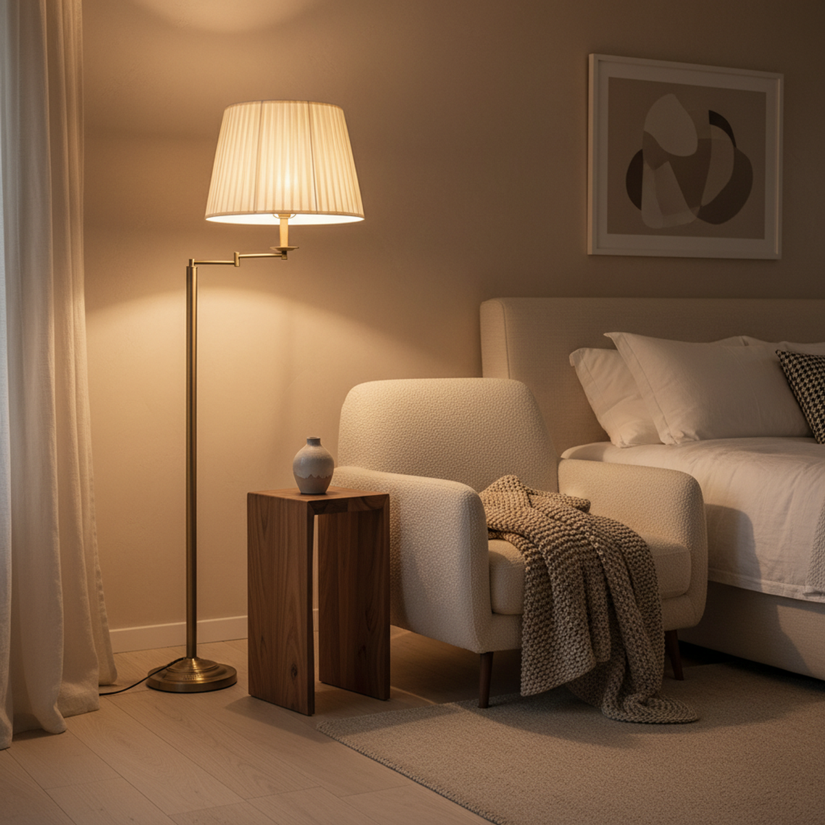 Soft Reading Light Drawn Closer
