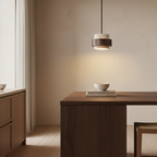 Stone and Wood Linear Pendant Light