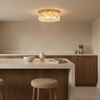 Crystal Flush Ceiling Light