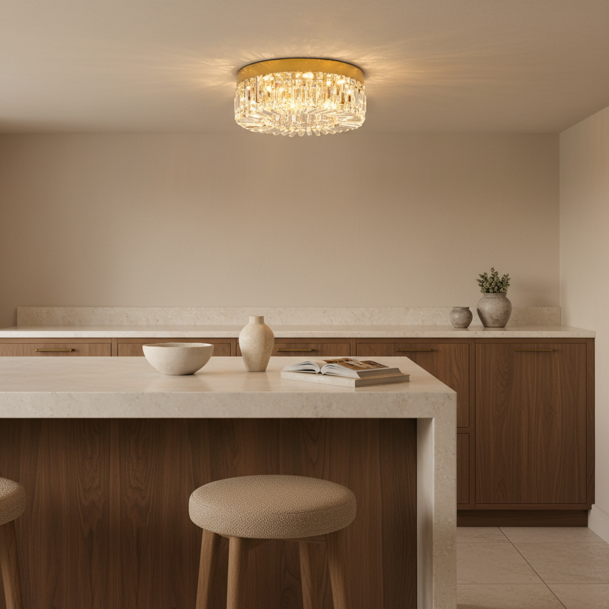 Crystal Sparkle with Close-Ceiling Presence