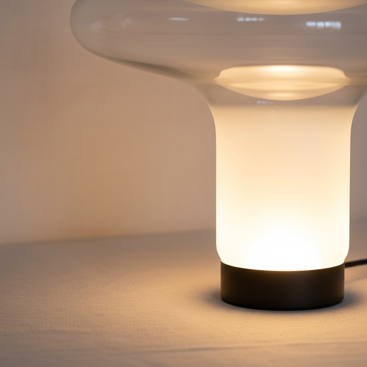 Modern Glass Mushroom Table Lamp