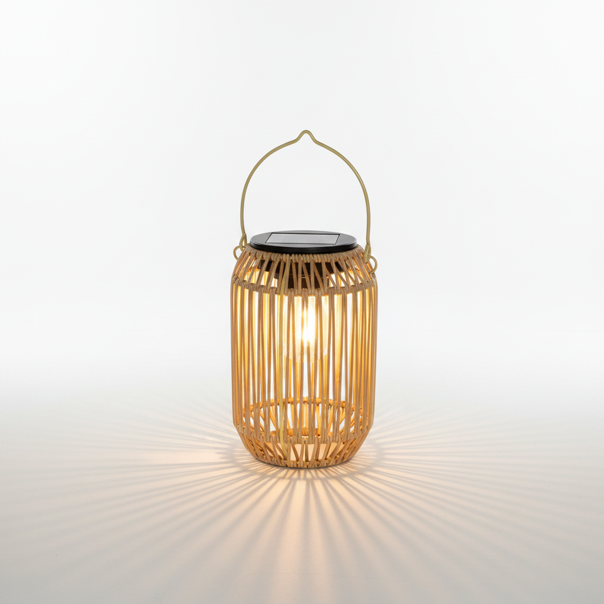 Boho Solar Rattan Lantern