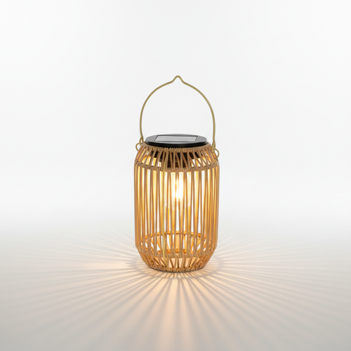 Boho Solar Rattan Lantern