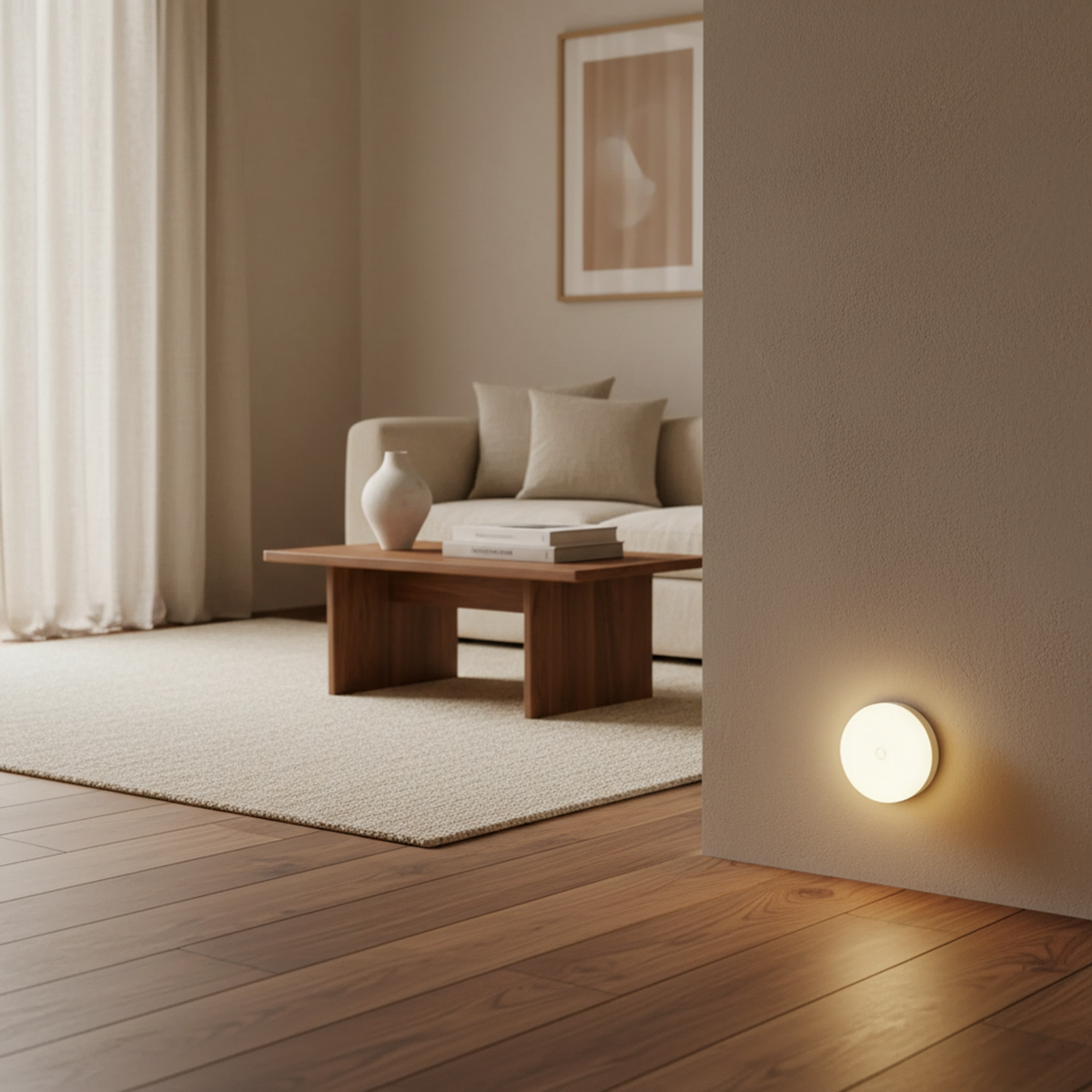 Round Motion Sensor Night Light