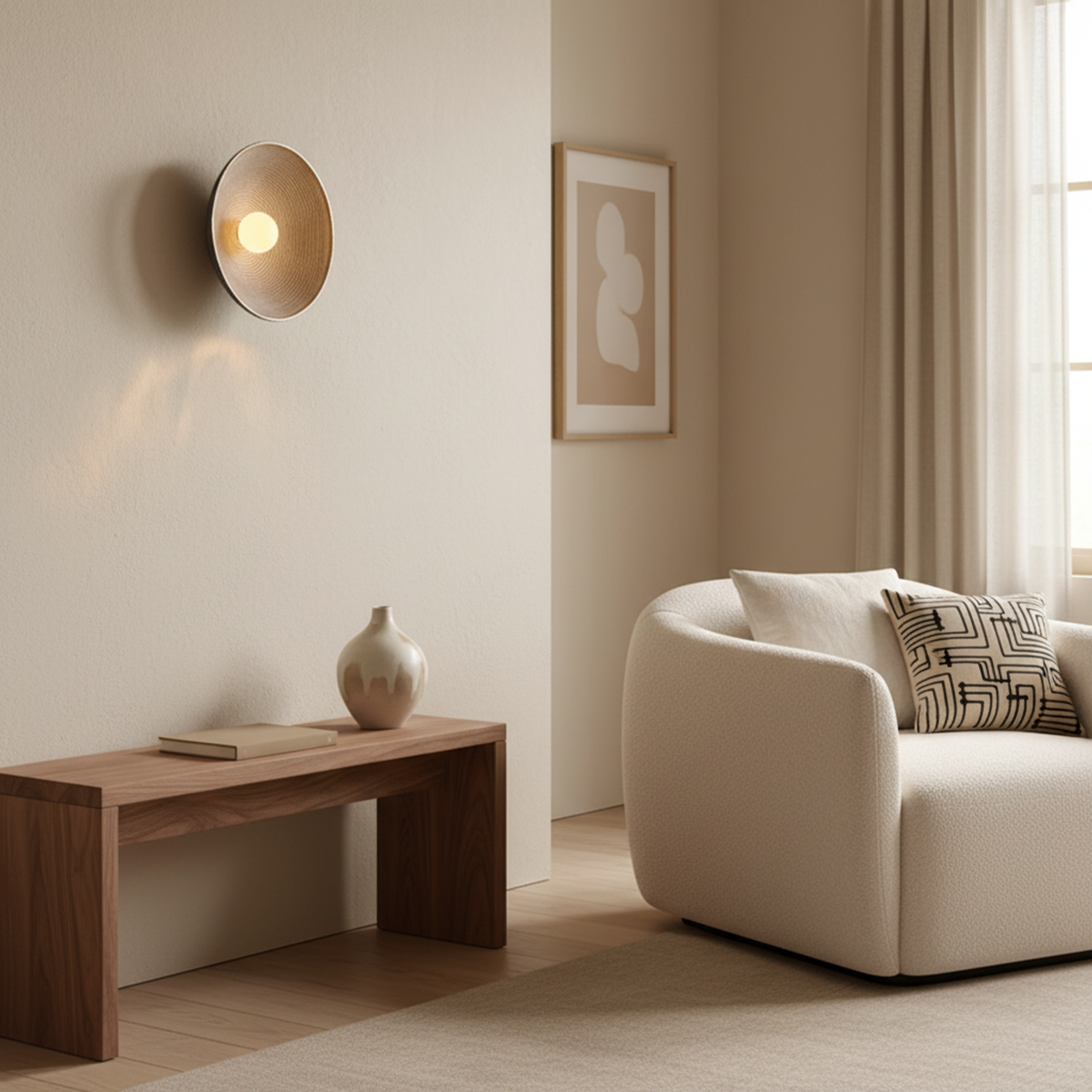 Woven Disc Wall Sconce