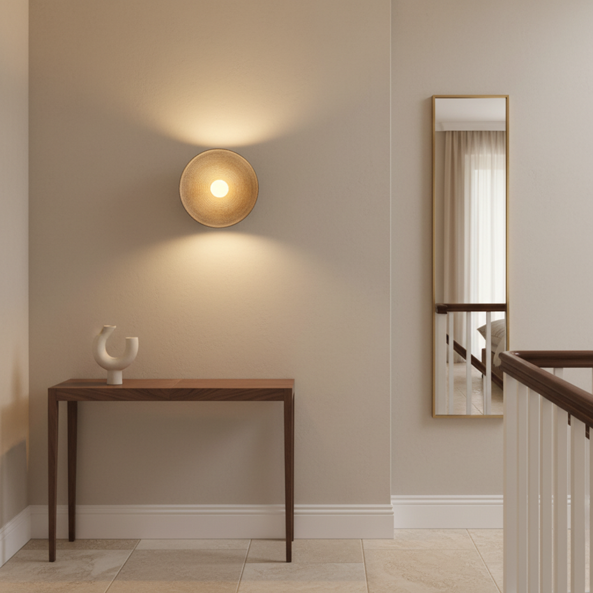 Woven Disc Wall Sconce