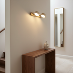Nordic Wooden Double Head Wall Sconce