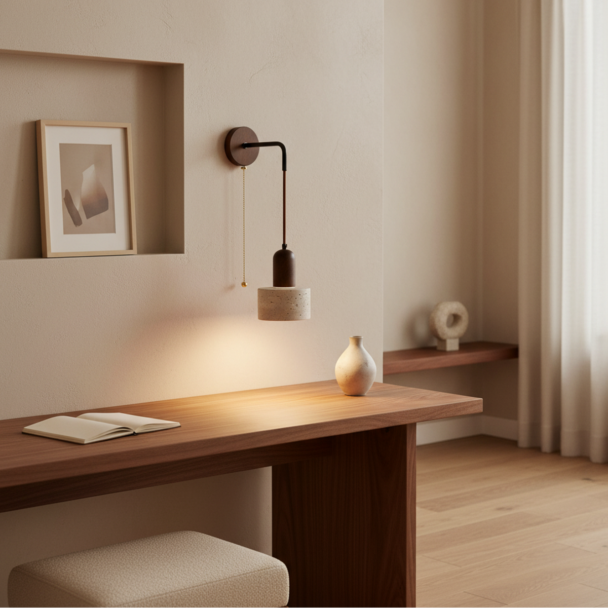 Pull Chain Modern Wall Sconce – Aspen