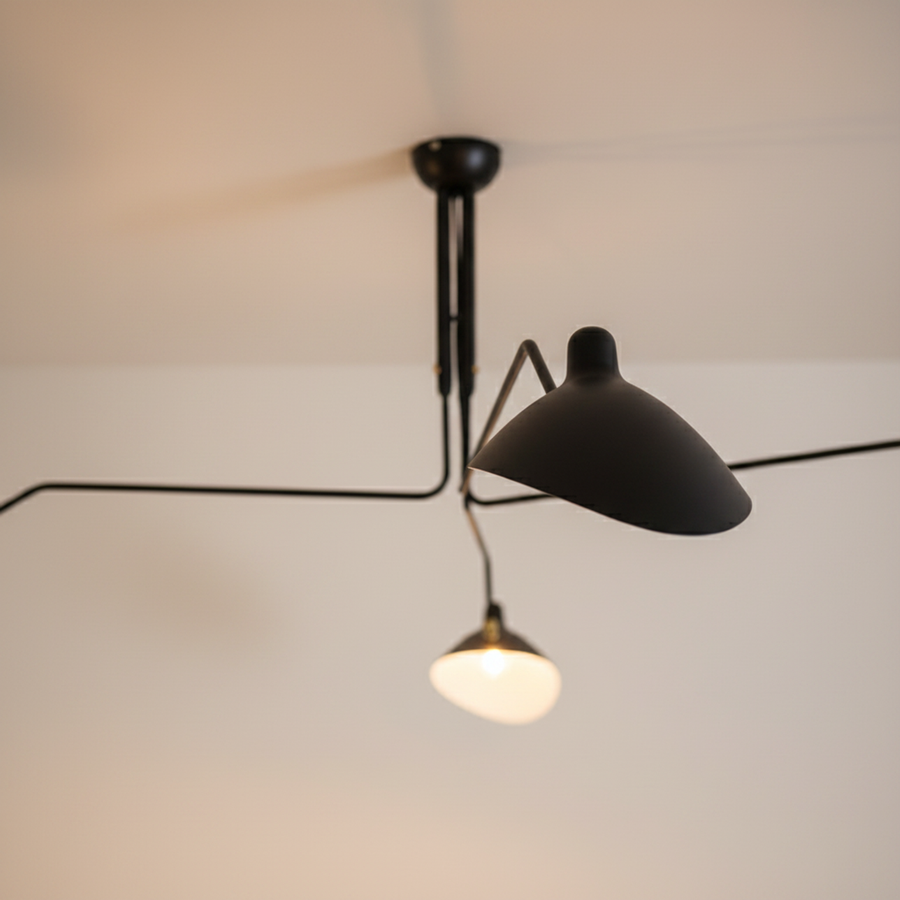 Three Arm Ceiling Light