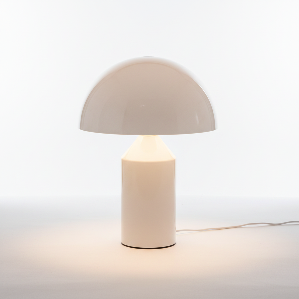 Large White Rechargeable Touch Table Lamp