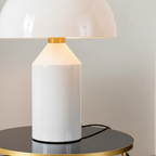 Large White Rechargeable Touch Table Lamp