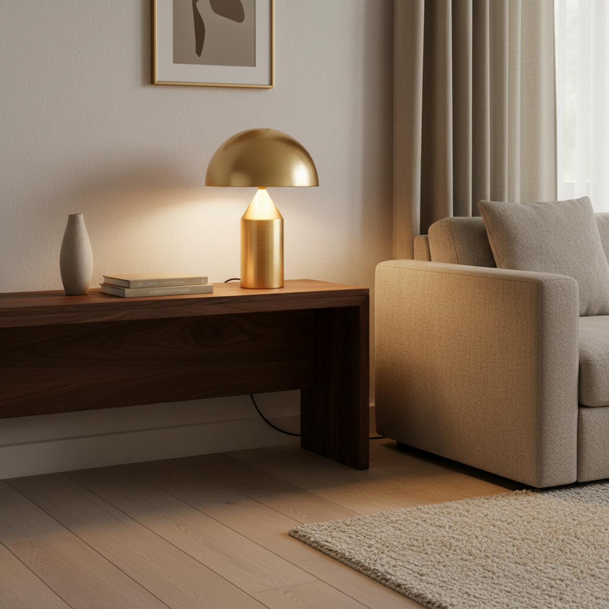 Small Gold Rechargeable Touch Table Lamp