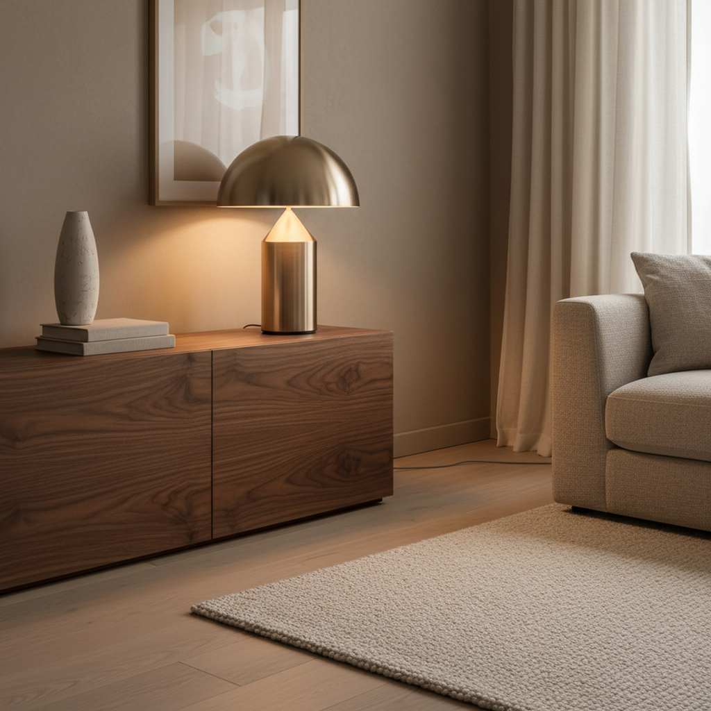 Large Gold Rechargeable Touch Table Lamp
