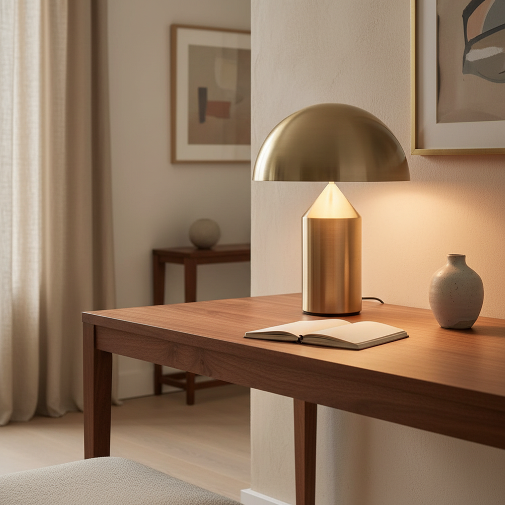 Large Gold Rechargeable Touch Table Lamp