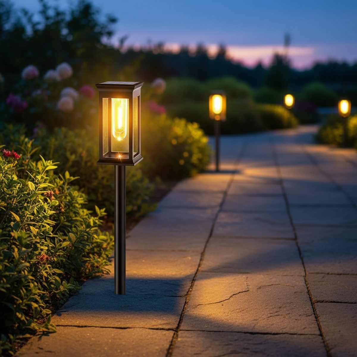 Solar LED Outdoor Pathway Light Pack of 2
