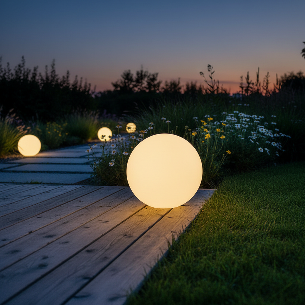 Solar LED Outdoor Pathway Light 60cm