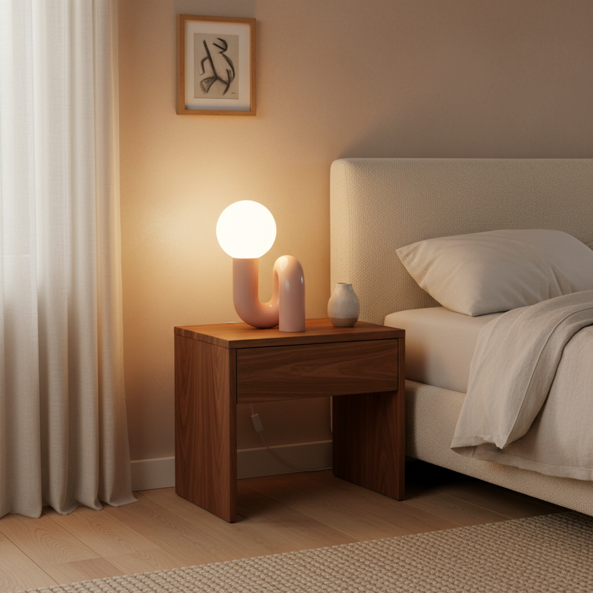 Blush-Toned Details for Close Light