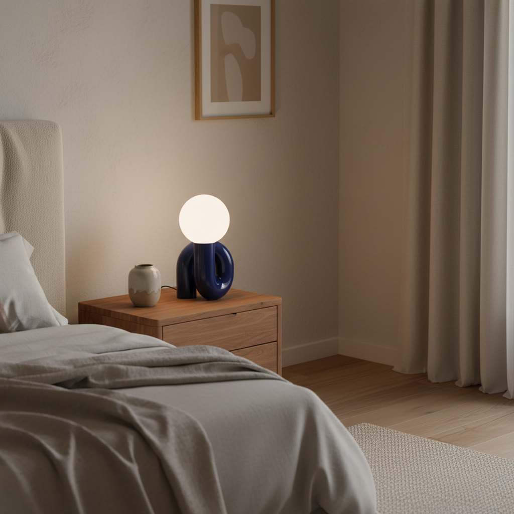 Blue Rechargeable Touch Table Lamp