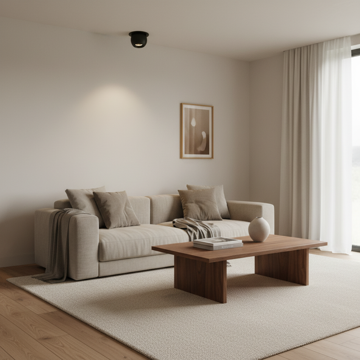 Black Recessed Small Beam LED Spotlight Warm White