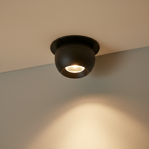 Black Recessed Small Beam LED Spotlight Natural White