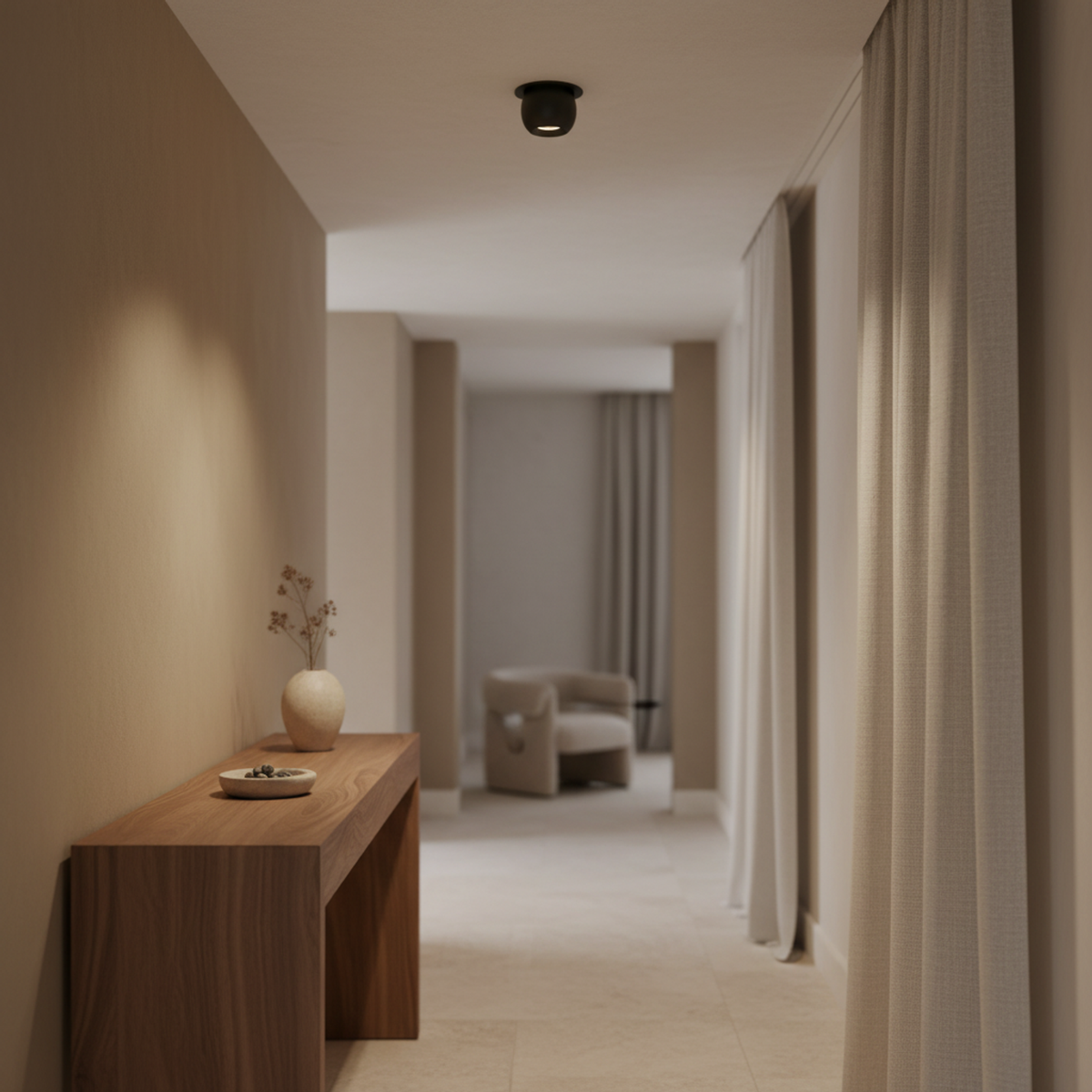 Black Recessed Small Beam LED Spotlight Natural White