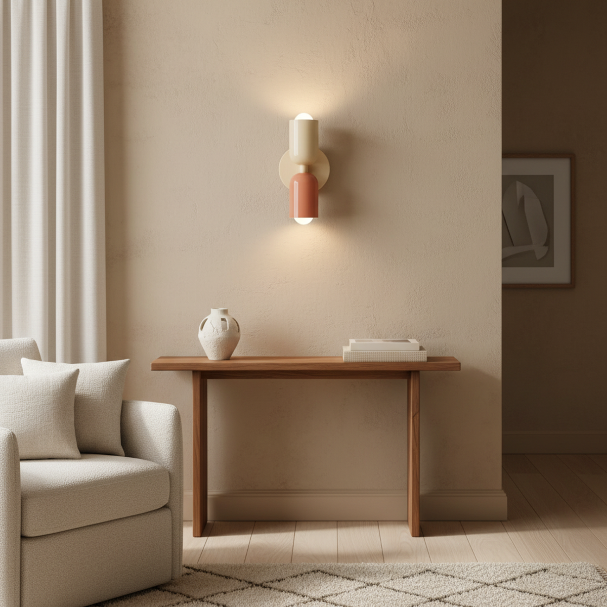 Upward and Downward Wall Light Glow