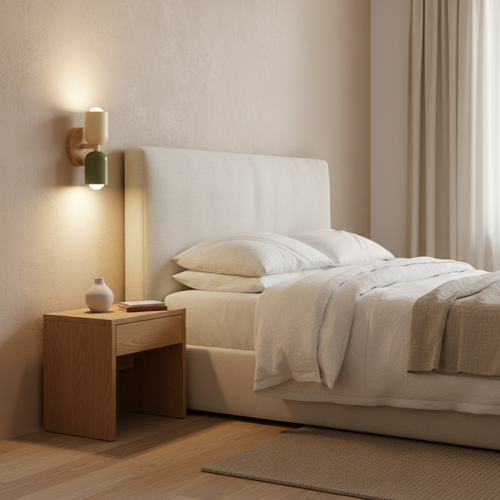 Beige and Green Nordic LED Wall Sconce