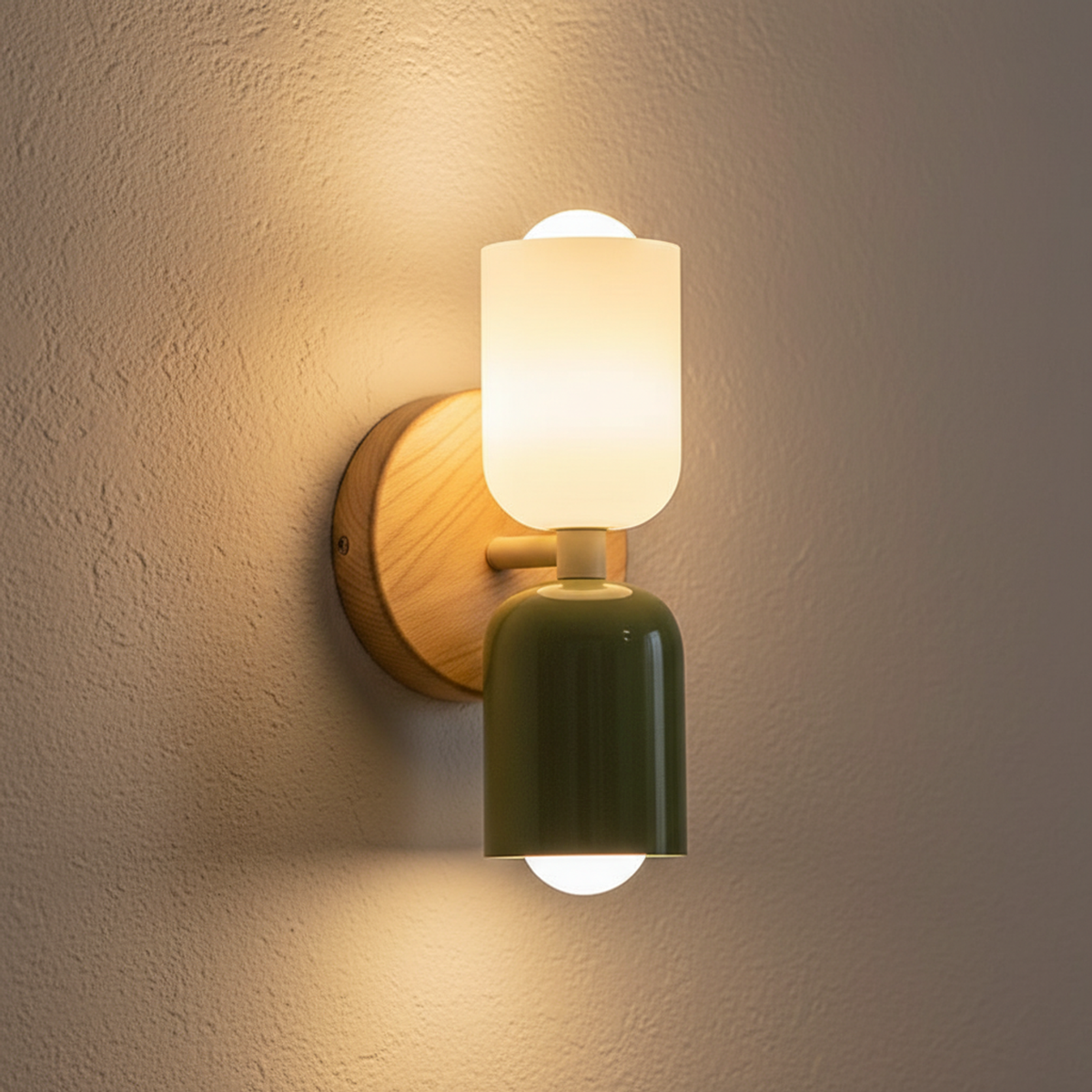 Beige and Green Nordic LED Wall Sconce