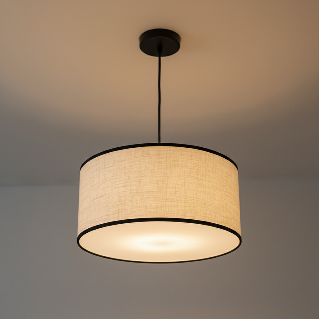 Modern Black Wabi Sabi Japanese Chandelier Natural Light