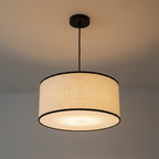 Modern Black Wabi Sabi Japanese Chandelier Natural Light