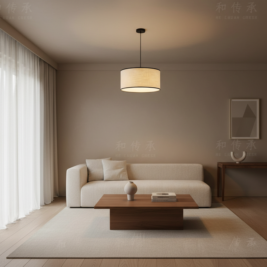 Modern Black Wabi Sabi Japanese Chandelier White Light