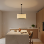 Modern Black Wabi Sabi Japanese Chandelier White Light