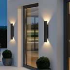 LED Outdoor Garden Wall Sconce 40cm Black