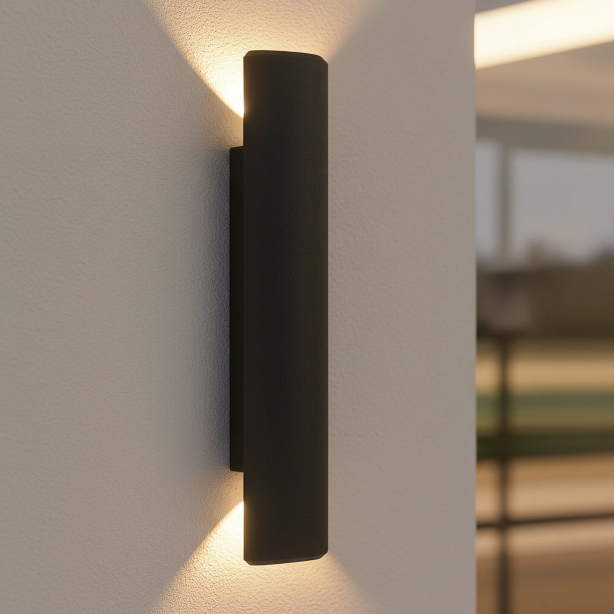 LED Outdoor Garden Wall Sconce 40cm Black