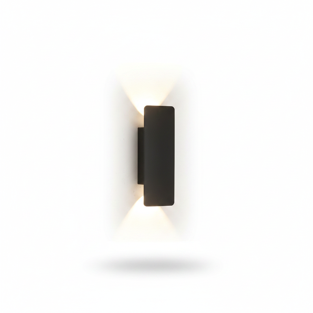 LED Outdoor Garden Wall Sconce 20cm Black