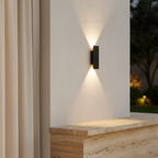 LED Outdoor Garden Wall Sconce 20cm Black