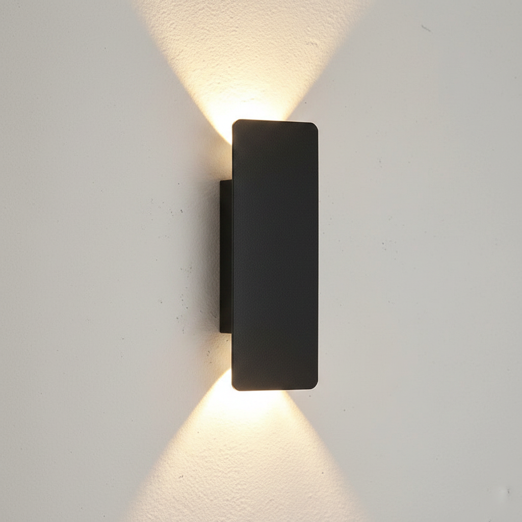 LED Outdoor Garden Wall Sconce 20cm Black