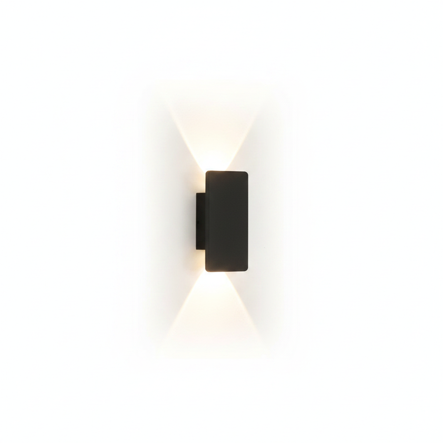 LED Outdoor Garden Wall Sconce 10cm Black