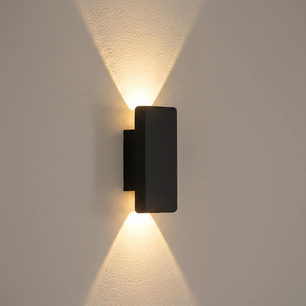 LED Outdoor Garden Wall Sconce 10cm Black