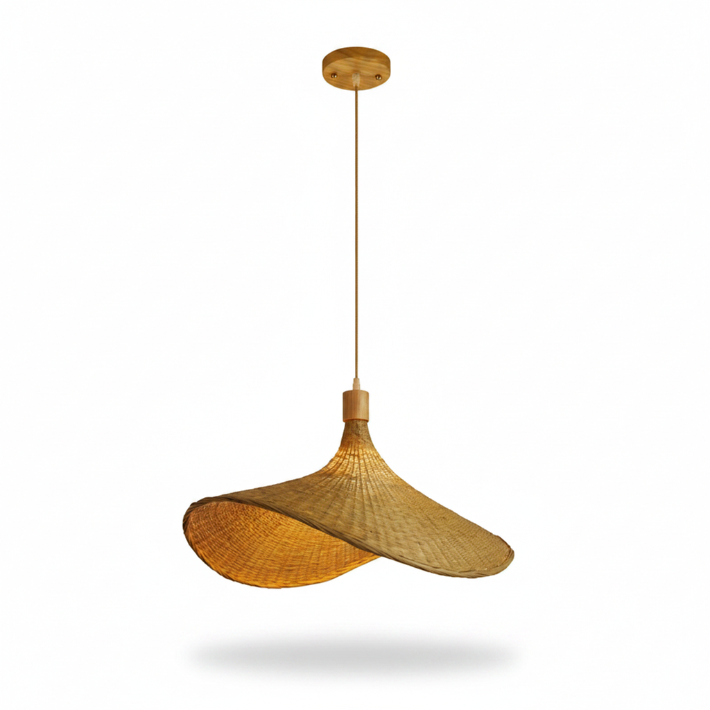 Handwoven Bamboo Chandelier – Beaumont