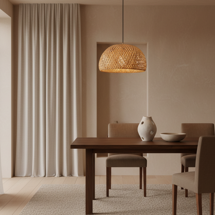 Handwoven Bamboo Chandelier – Camden