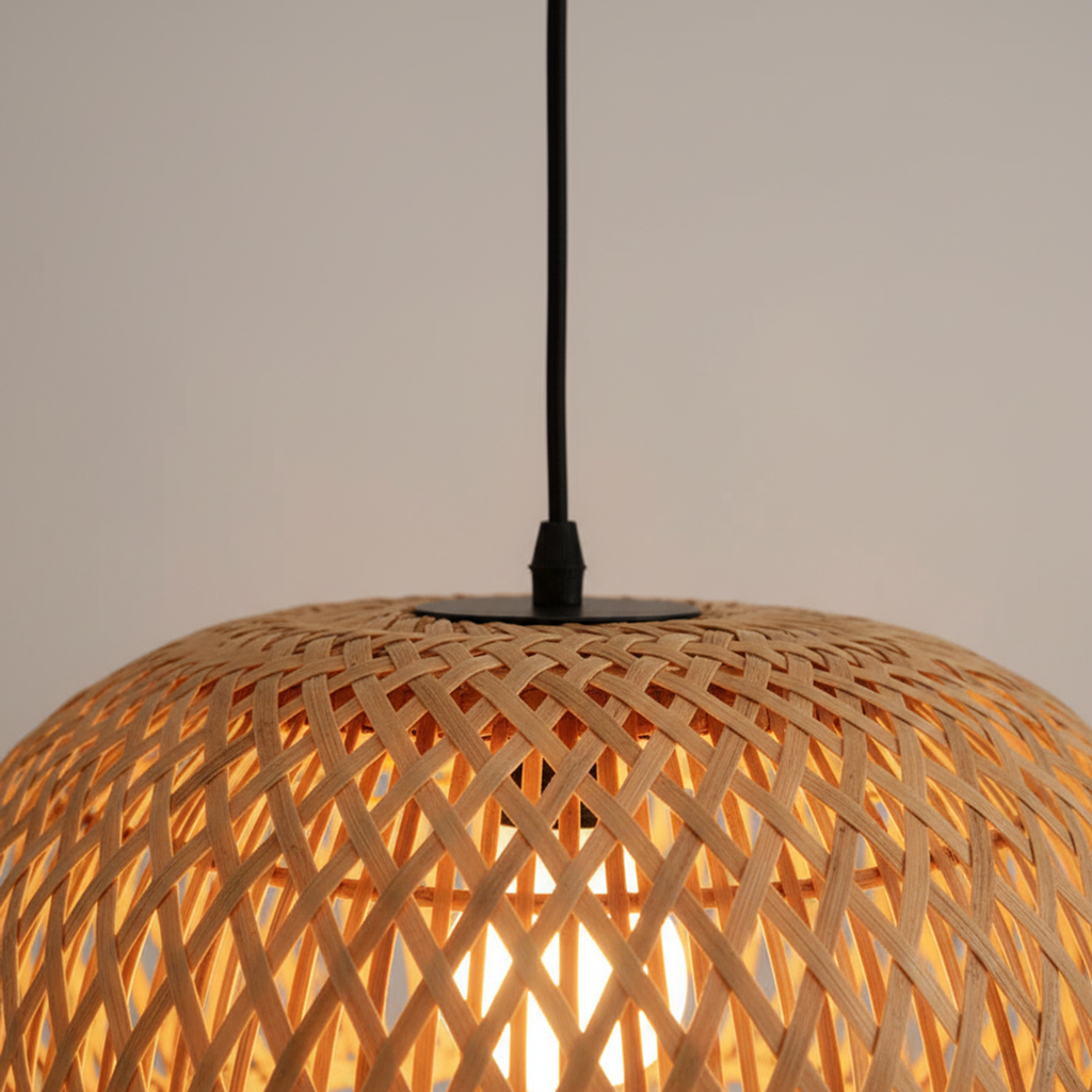 Handwoven Bamboo Chandelier – Camden