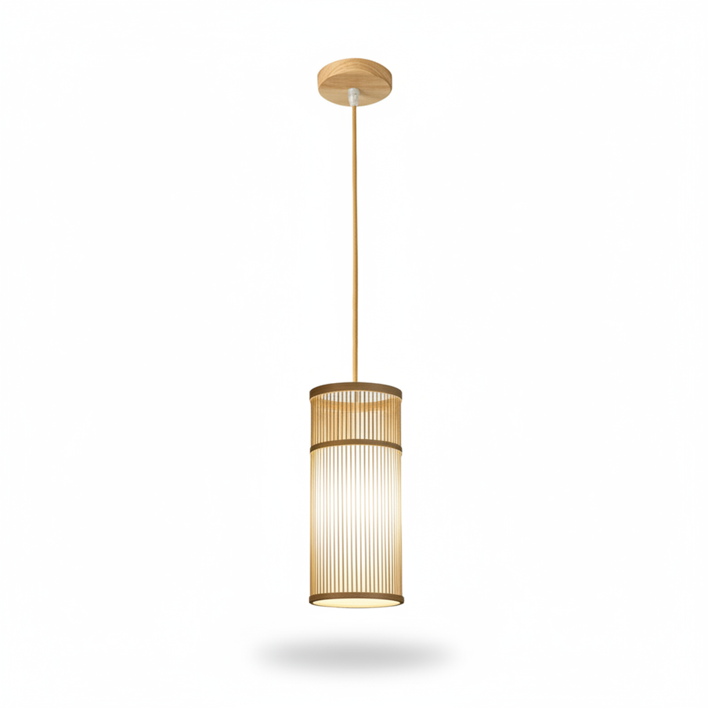 Handwoven Bamboo Chandelier – Ellis