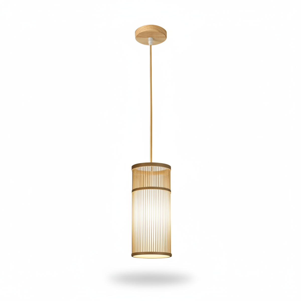 Handwoven Bamboo Chandelier – Ellis