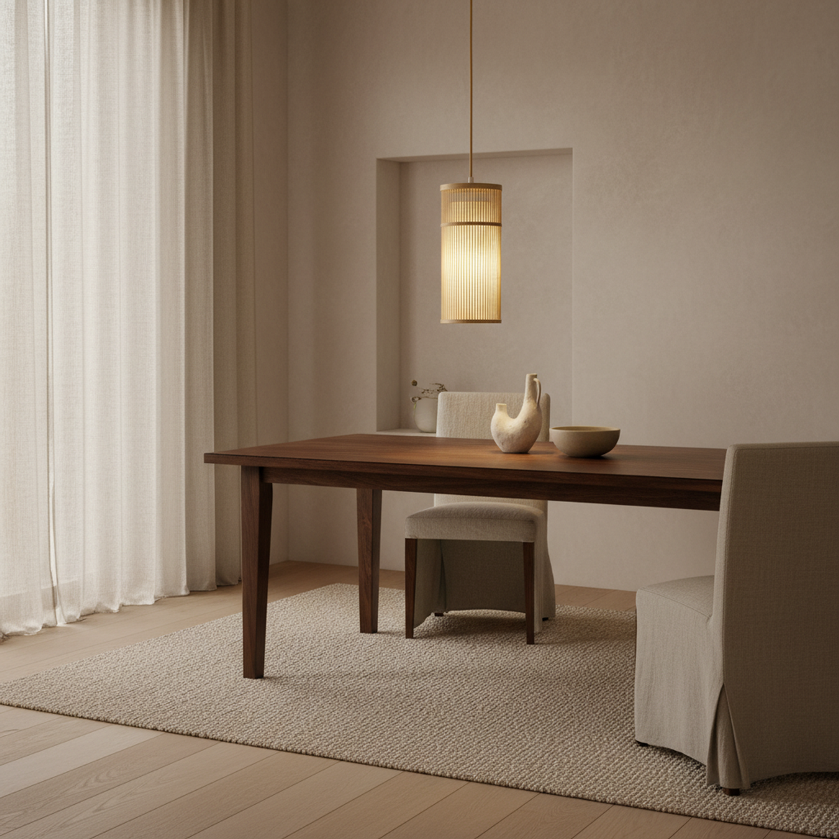 Handwoven Bamboo Chandelier – Ellis
