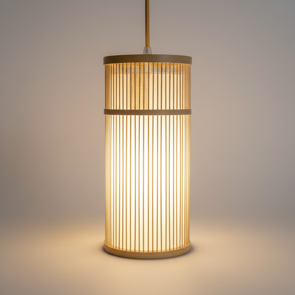 Handwoven Bamboo Chandelier – Ellis