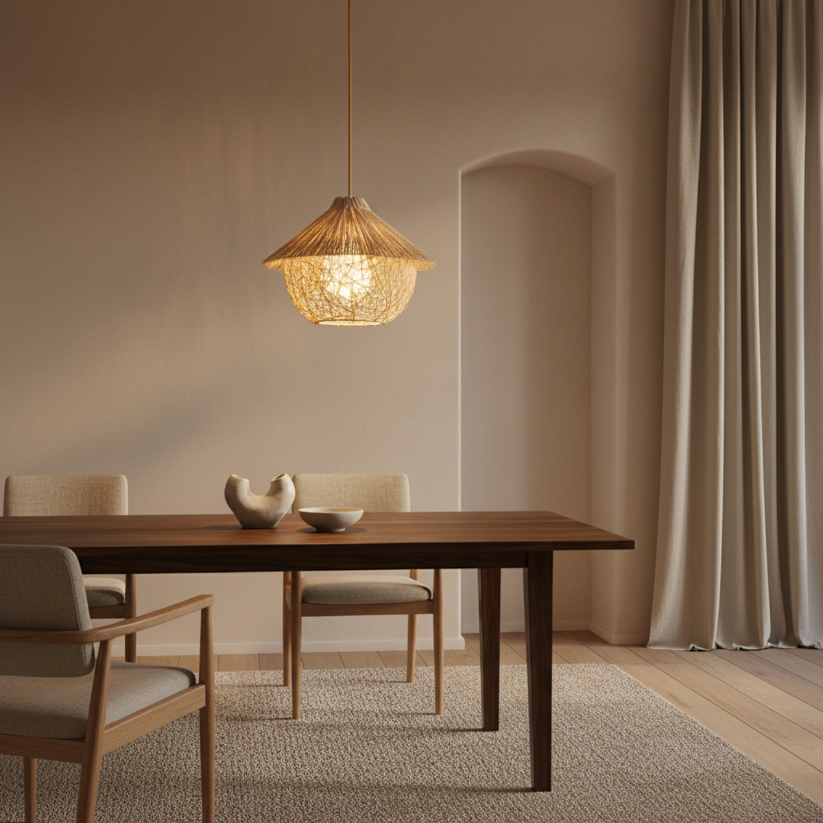 Handwoven Bamboo Chandelier – Fletcher