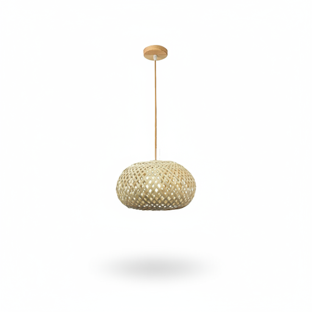 Handwoven Bamboo Chandelier – Easton