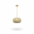 Handwoven Bamboo Chandelier – Easton